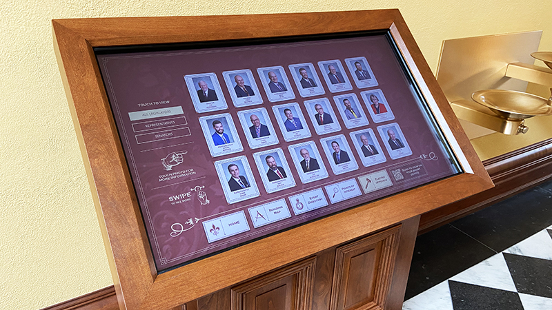 Wyoming State Capitol Building Touchscreen Info Board