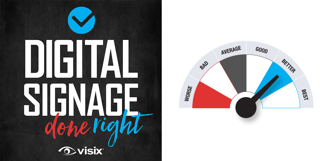 Listen to DSDR podcast episode 19 for tips on how to measure digital signage ROI (return on involvement)