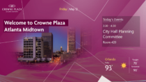 Crowne Plaza Hotel Digital Signage