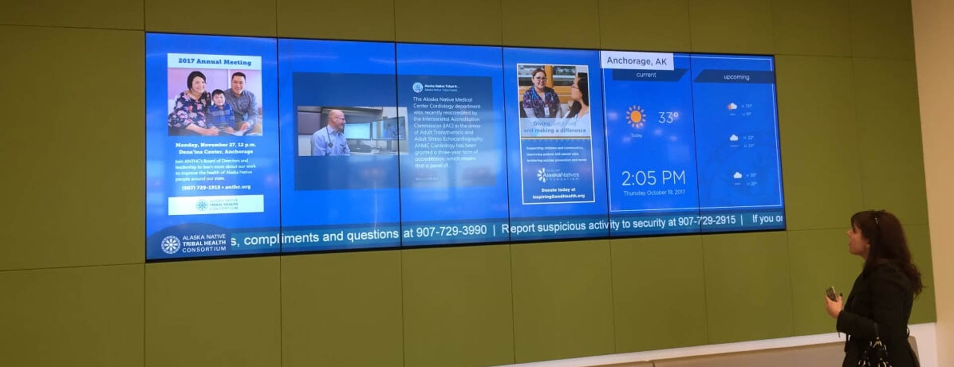 Use digital signage software from Visix for internal communications that engage and excite your audience