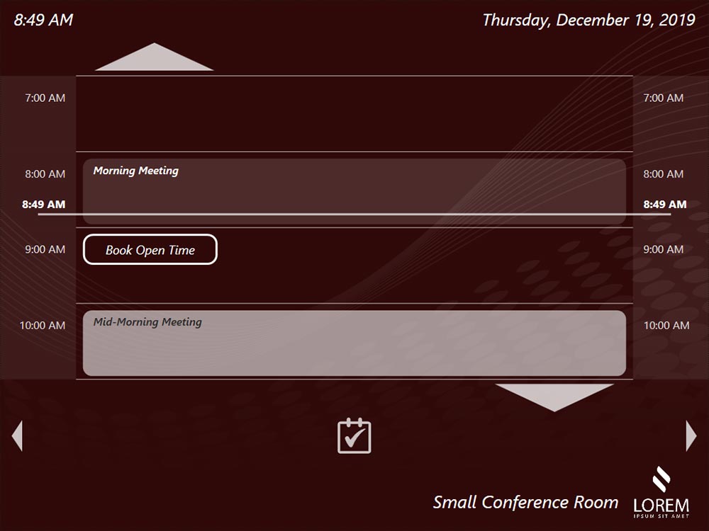 Use our Touch two-way booking kit to show schedules and let people book meetings at the sign