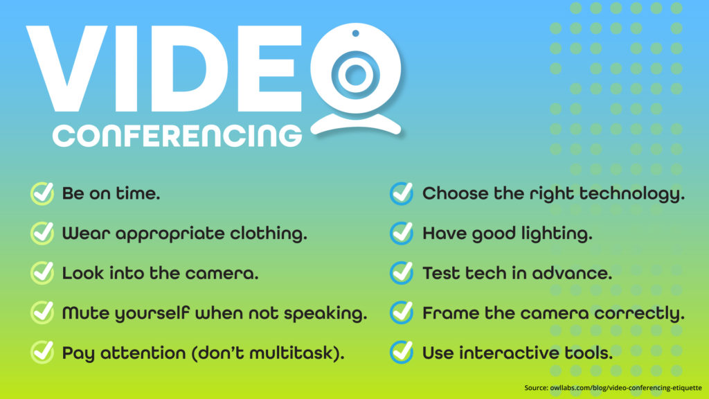 Free Graphic | Video Conferencing Tips | 10 Tips