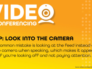 Video-Conferencing-Tips-Look-Into-Camera Free Graphic | Video Conferencing Tips | Look Into the Camera