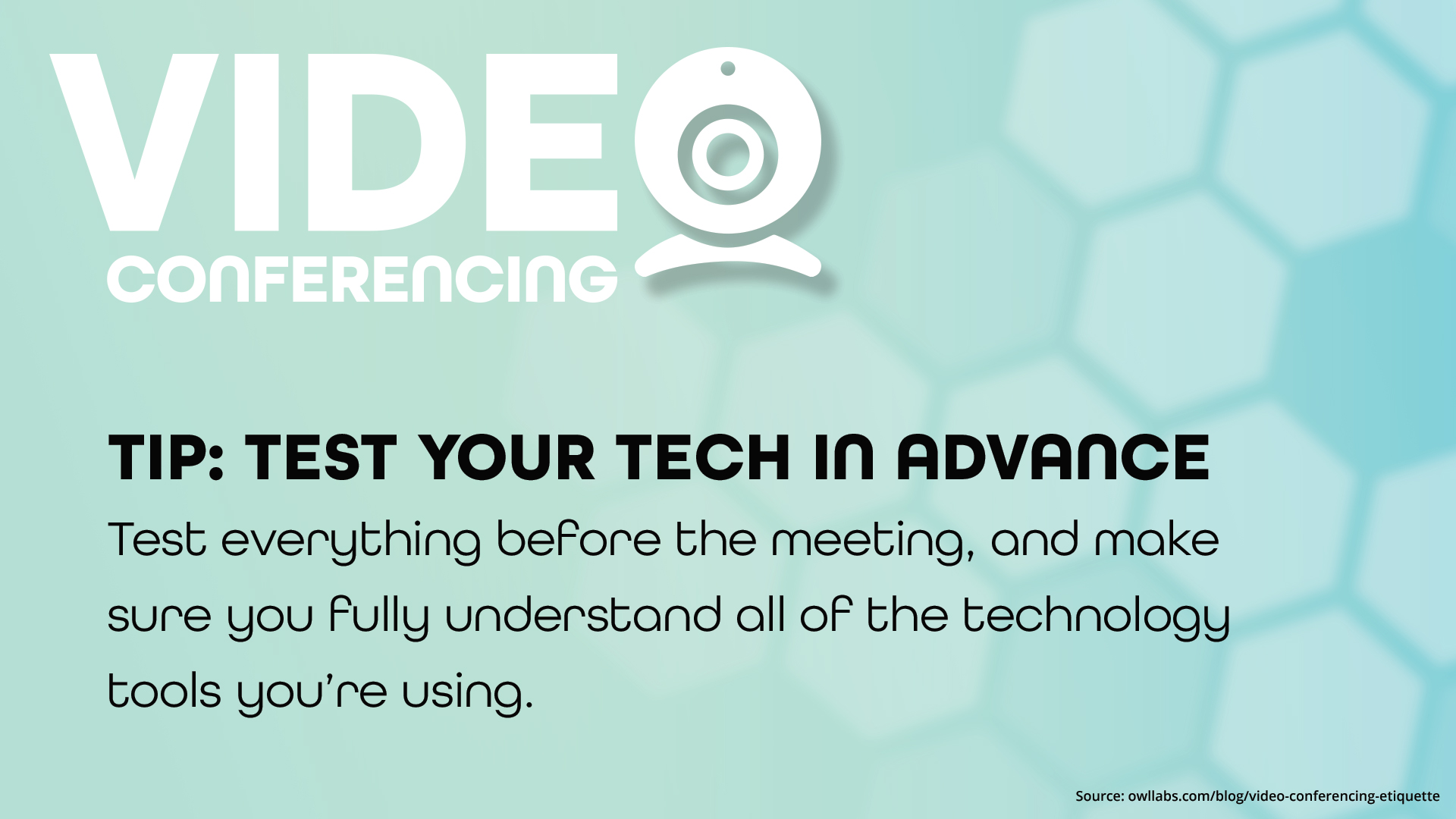 Free Graphic | Video Conferencing Tips | Test Tech in Advance