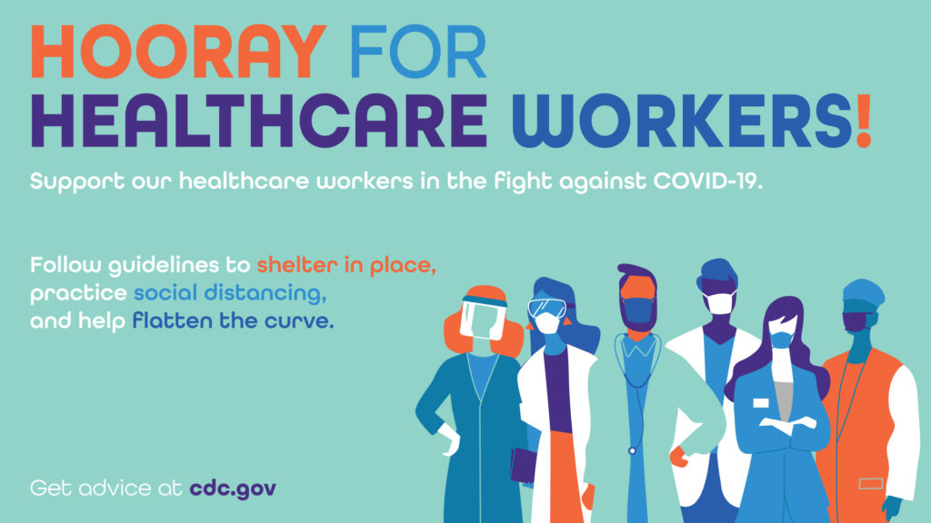 Free Graphic | COVID-19 | Hooray for healthcare workers