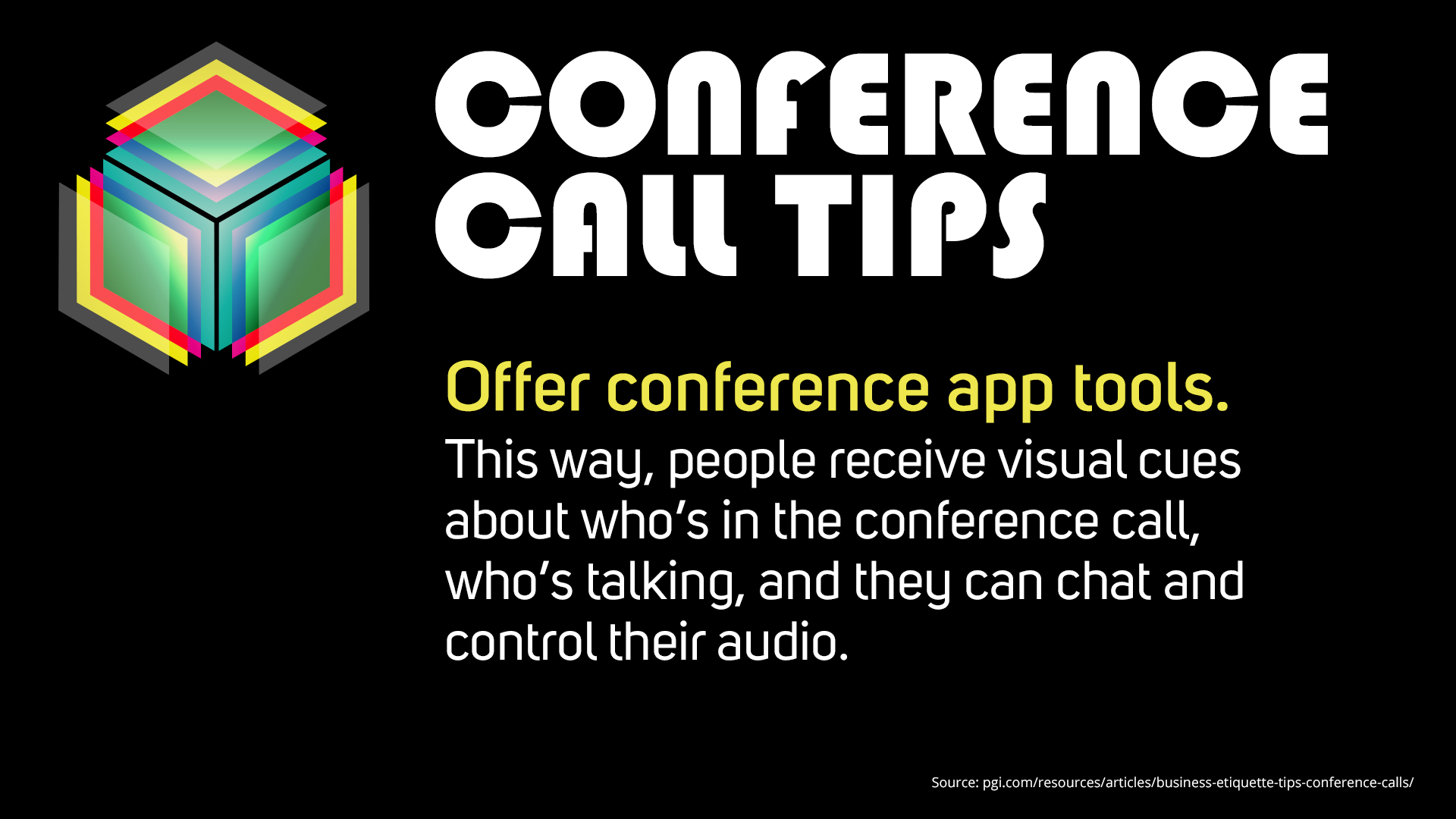 Free Graphic | Conference Call Tips | Offer conference app tools