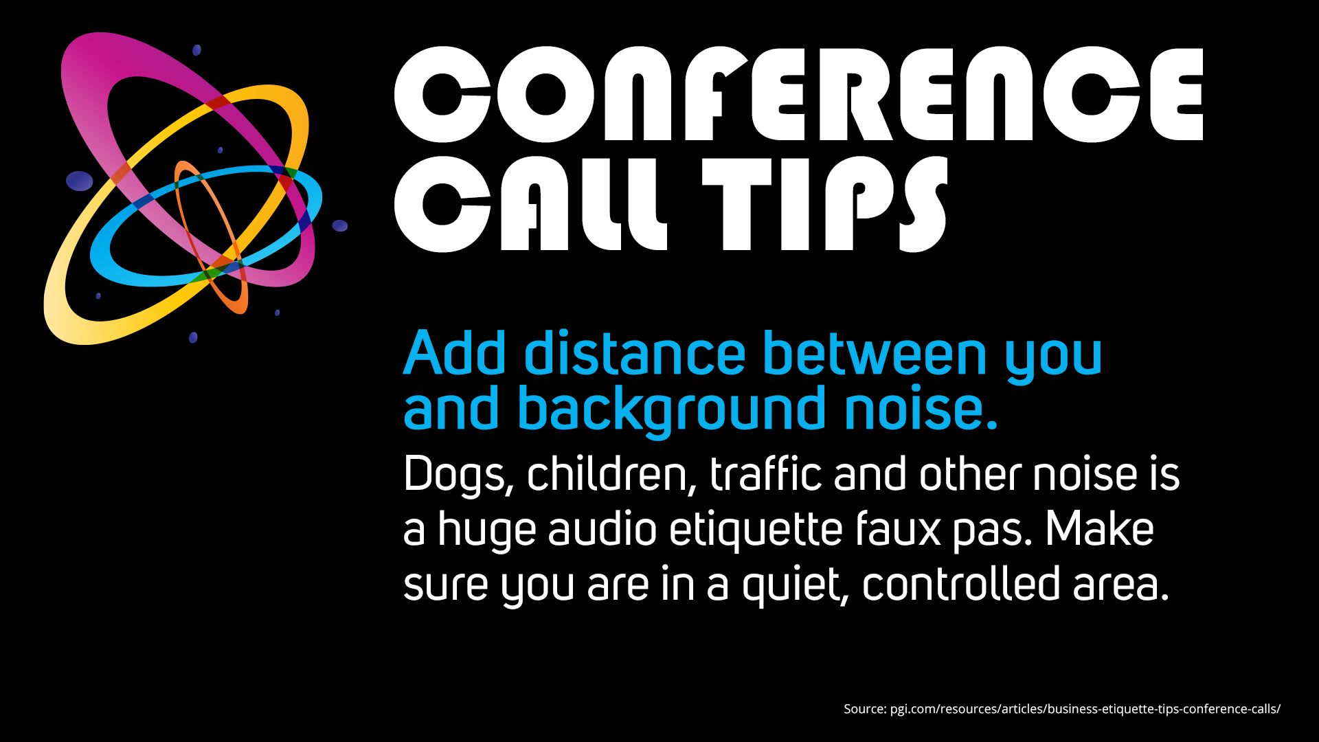 Free Graphic | Conference Call Tips | Get rid of background noise