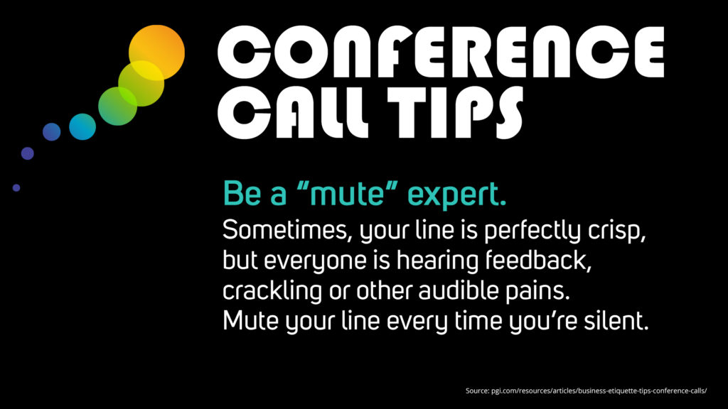 Free Graphic | Conference Call Tips | Be a mute expert