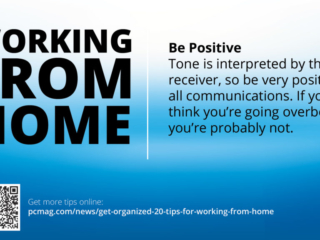 Visix-Working-From-Home-Be-Positive Free Graphic | Work from Home Tips | Be positive