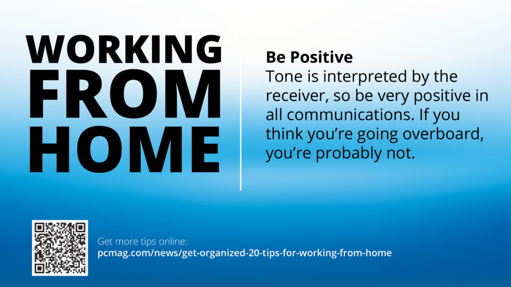 Free Graphic | Work from Home Tips | Be positive