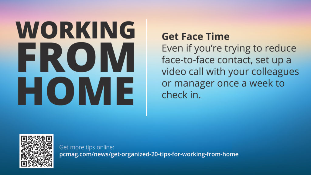 Free Graphic | Work from Home Tips | Get face time