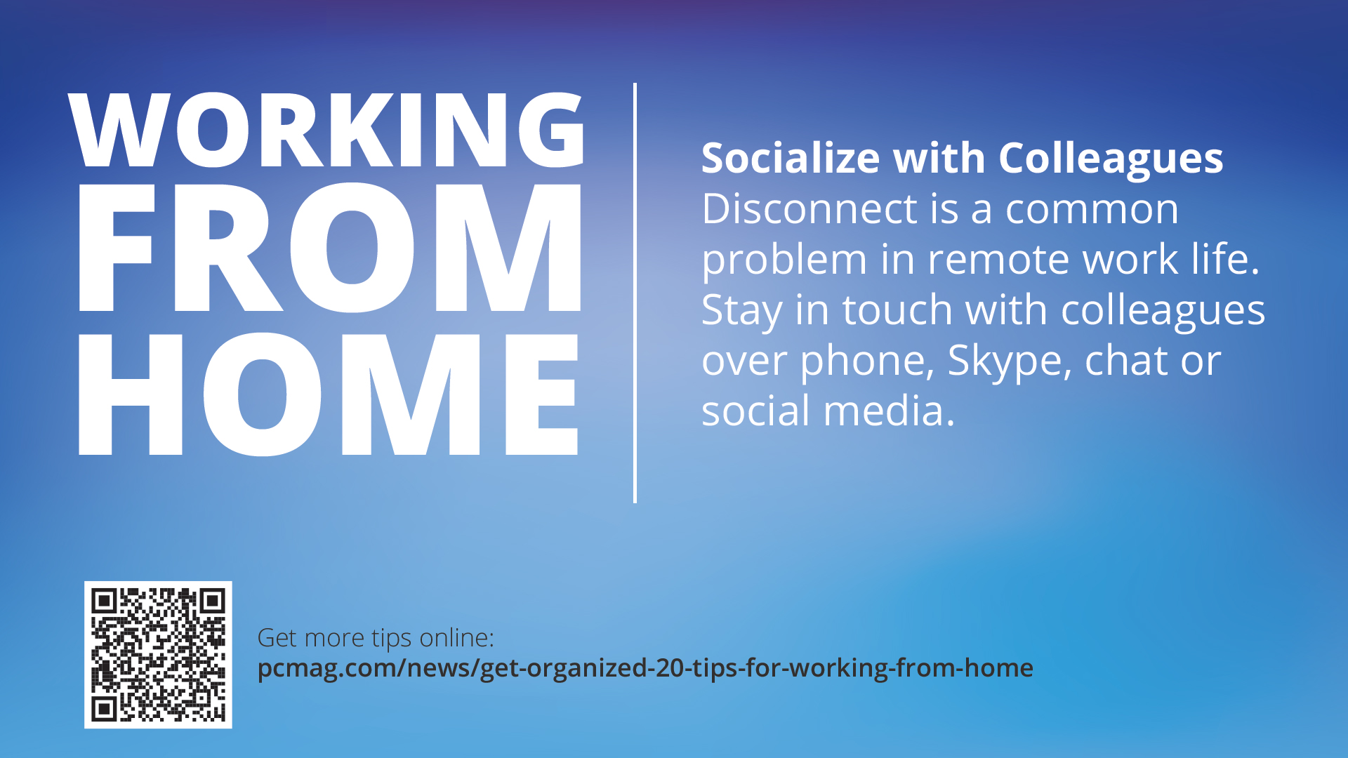 Free Graphic | Work from Home Tips | Socialize with colleagues