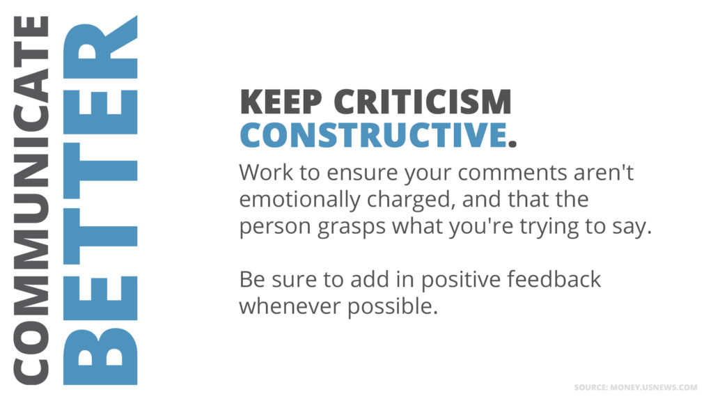 Free Graphic | Communicate Better | Keep Criticism Constructive