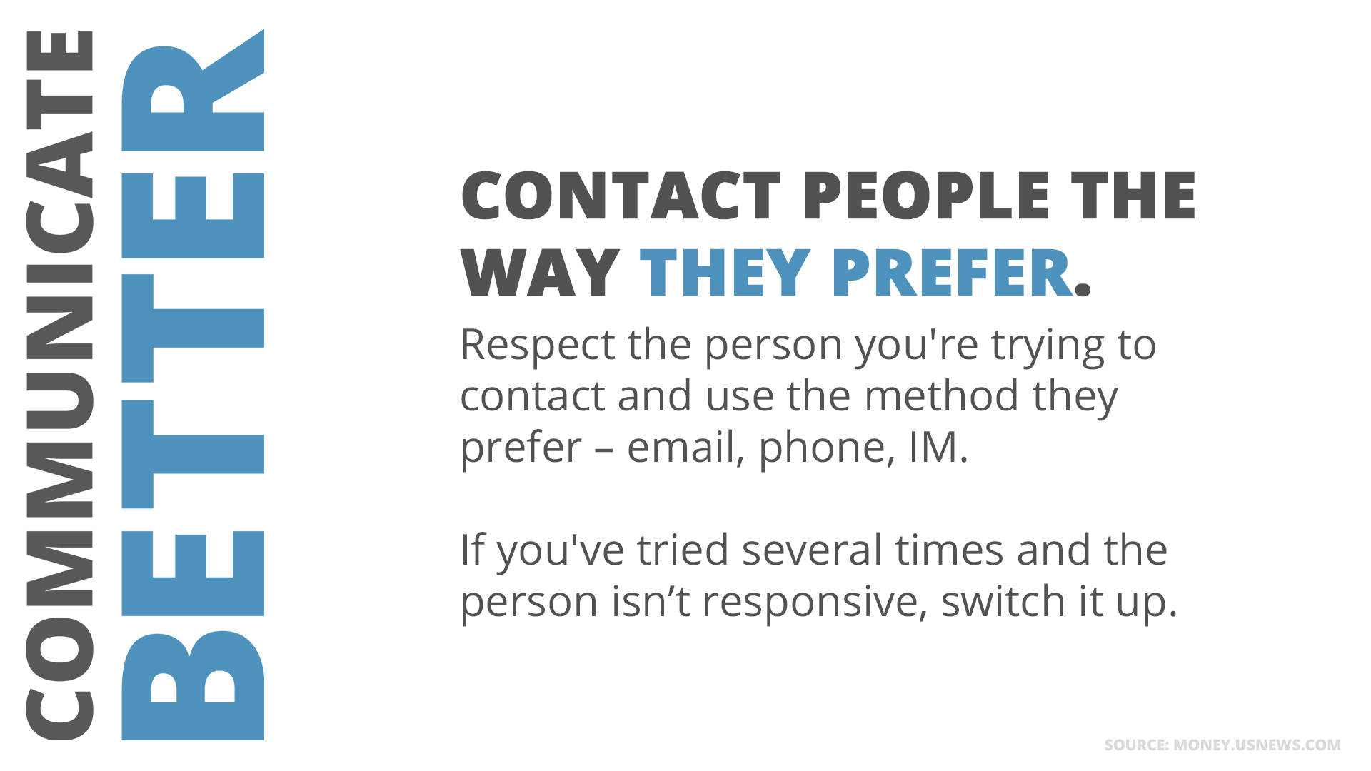 Free Graphic | Communicate Better | Contact People the Way They Prefer