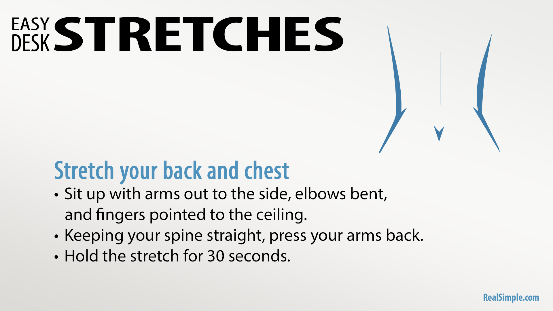 Free Graphic | Easy Desk Stretches | Stretch Your Back & Chest