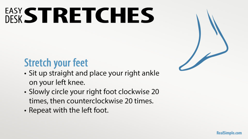 Free Graphic | Easy Desk Stretches | Stretch Your Feet