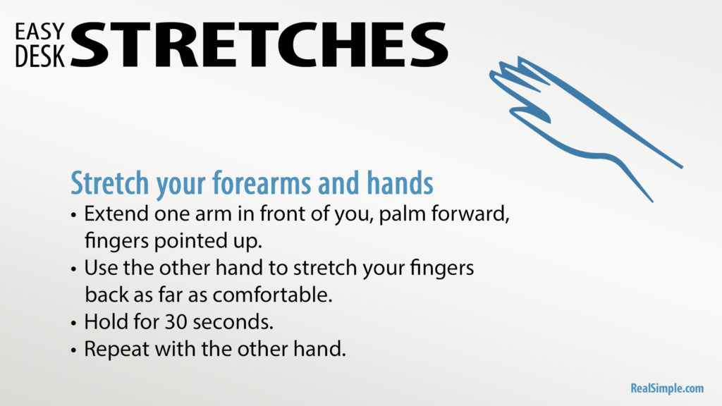 Free Graphic | Easy Desk Stretches | Stretch Your Hands