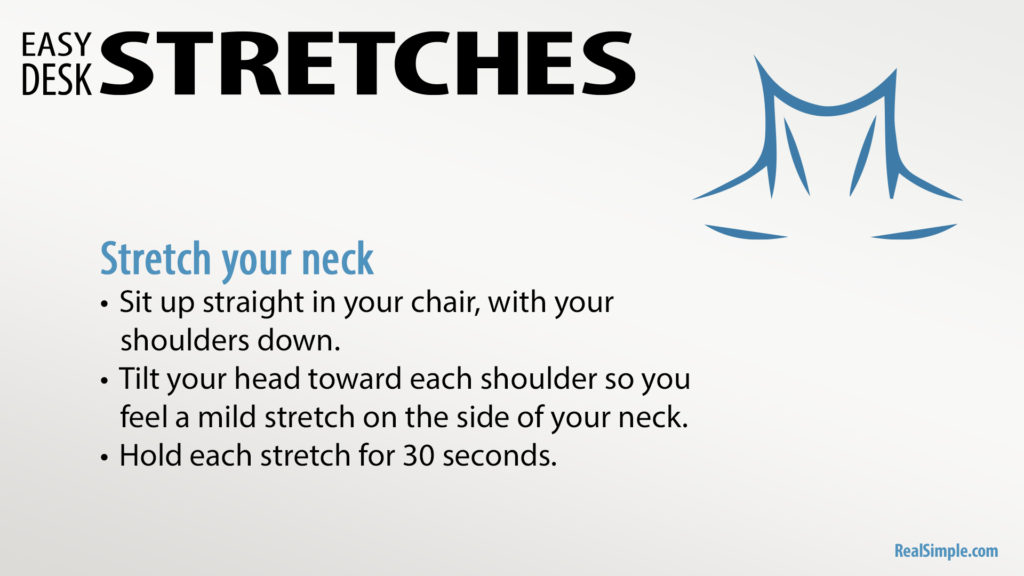 Free Graphic | Easy Desk Stretches | Stretch Your Neck