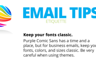 Visix-Email-Etiquette-Tips-Fonts Free Graphic | Email Etiquette Tips | Keep fonts classic