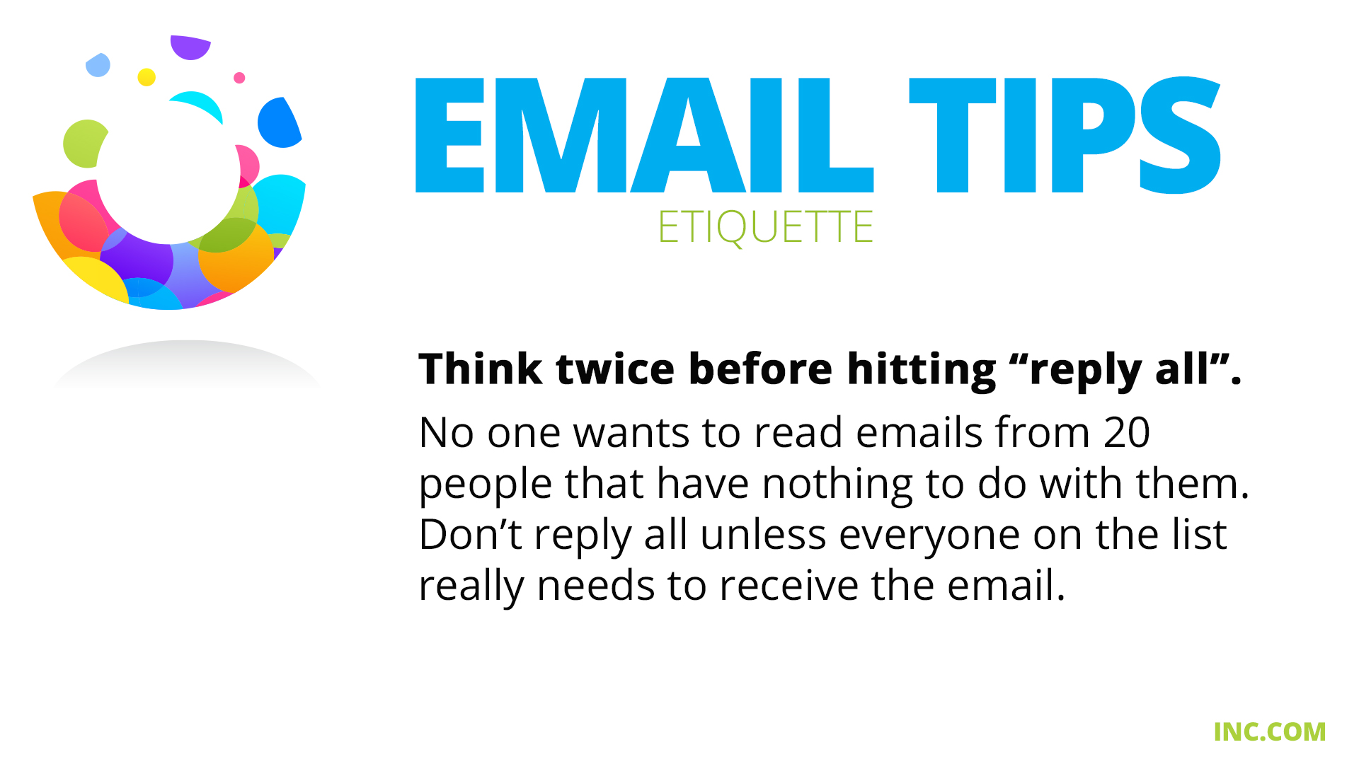 Free Graphic | Email Etiquette Tips | Think twice before hitting Reply All