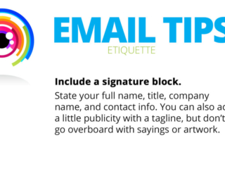 Visix-Email-Etiquette-Tips-Signature-Block Free Graphic | Email Etiquette Tips | Include a signature block