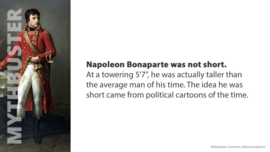 Free Graphic | Mythbusters | Napoleon was not short