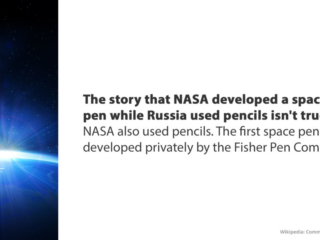 Visix-Mythbusters-Space-Pen Free Graphic | Mythbusters | It isn't true that NASA made a space pen while Russia used pencils
