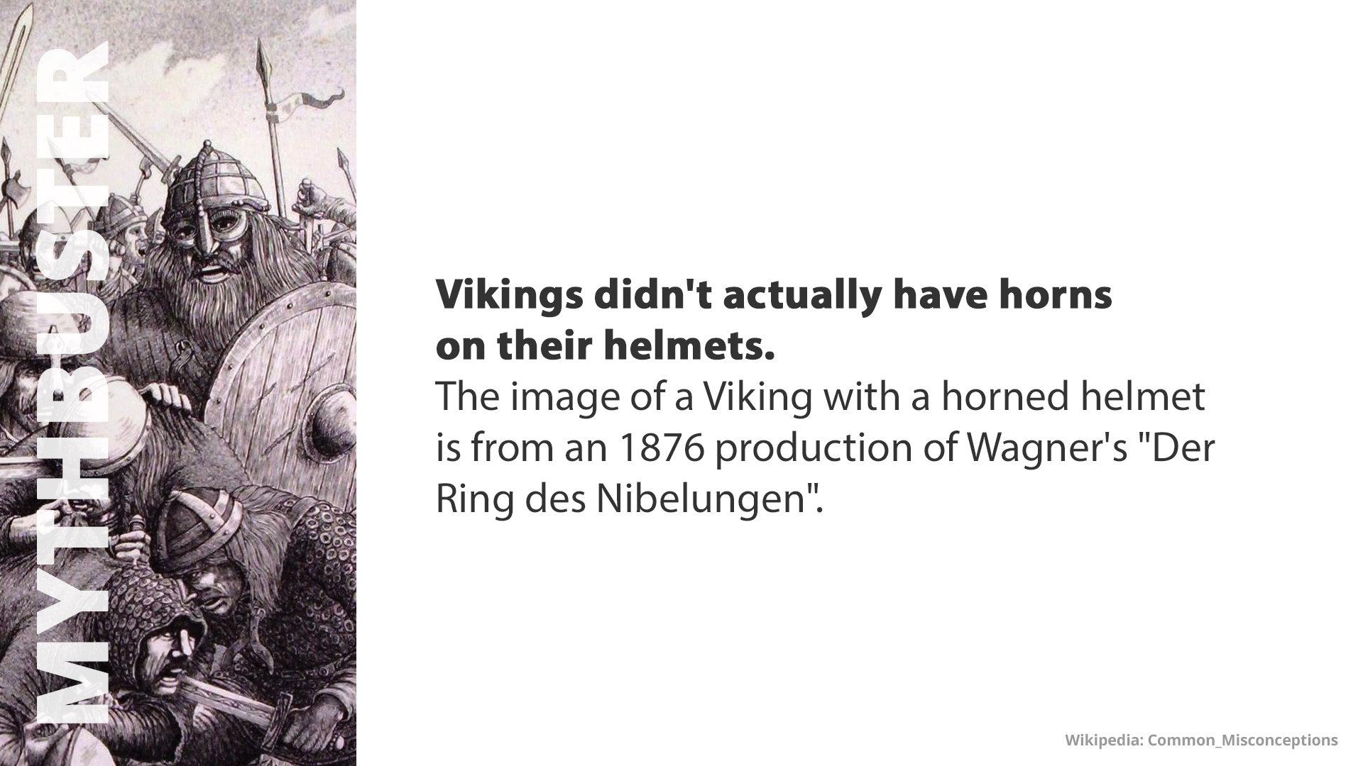 Free Graphic | Mythbusters | Vikings didn't wear horns