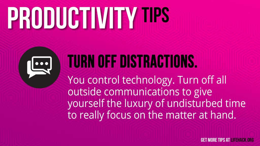 Free Graphic | Productivity Tips | Turn off distractions