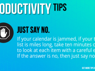 Visix-Productivity-Tips7-Just-Say-No Free Graphic | Productivity Tips | Just say no