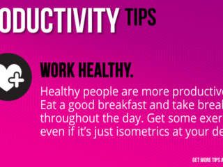 Visix-Productivity-Tips8-Work-Healthy Free Graphic | Productivity Tips | Work healthy