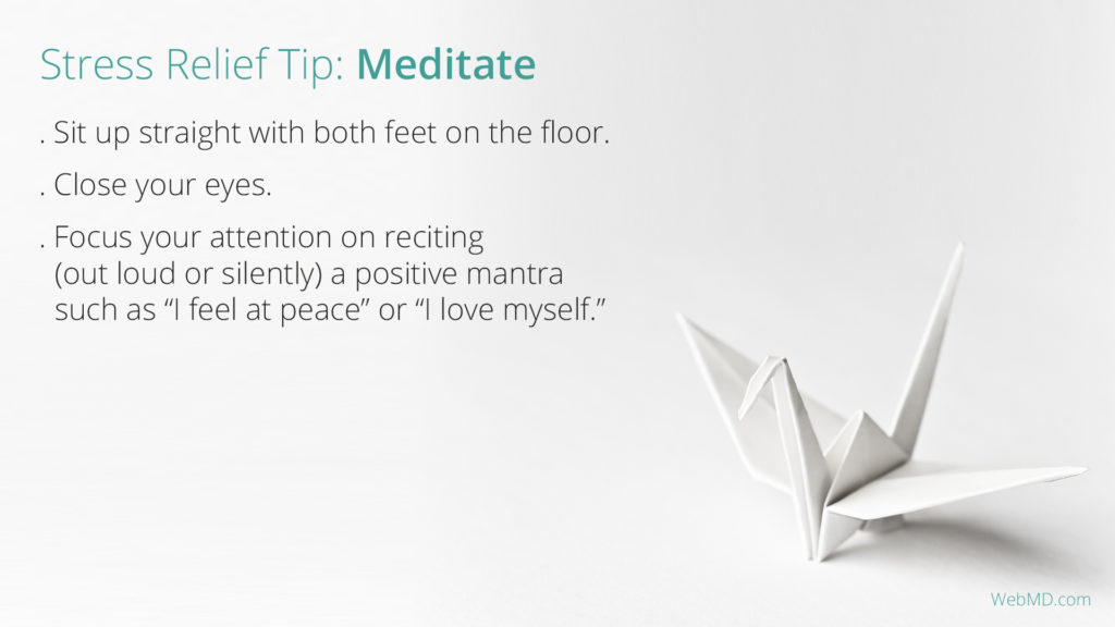 Free Graphic | Stress Relief Tips | Meditate