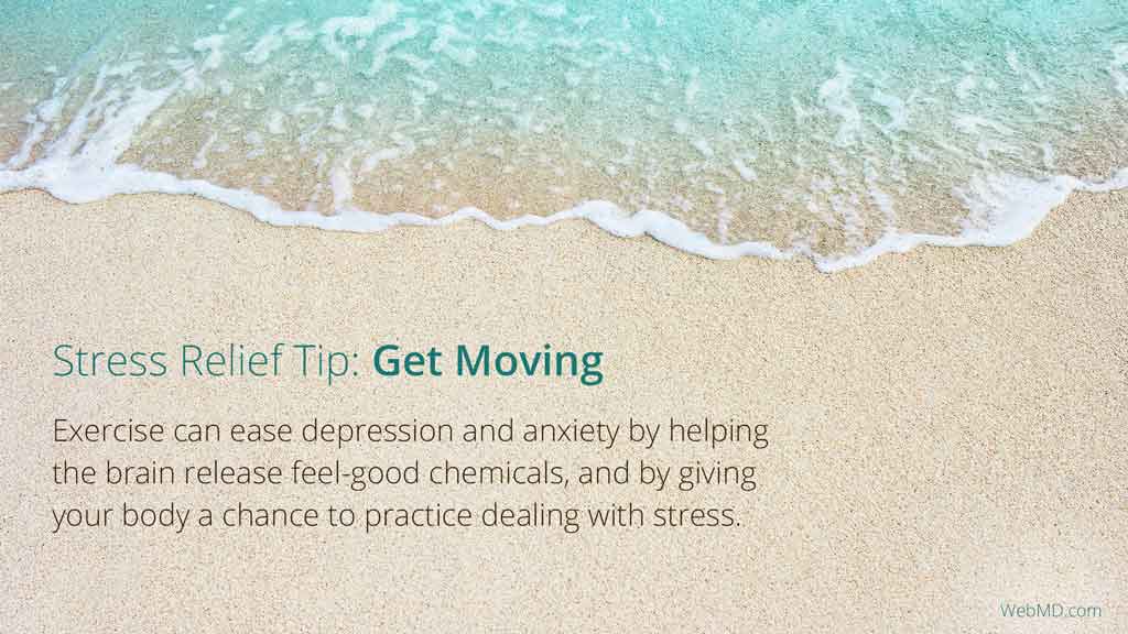 Free Graphic | Stress Relief Tips | Get moving