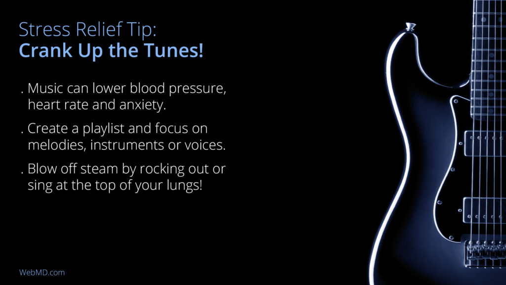 Free Graphic | Stress Relief Tips | Crank up the tunes