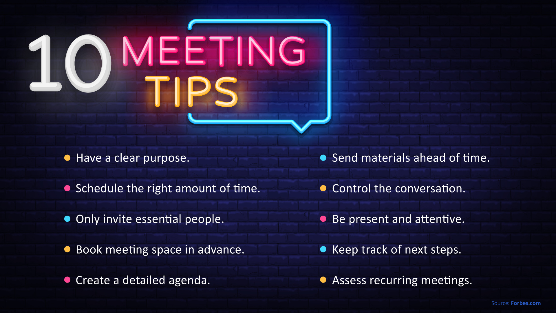 Free Graphic | Meeting Tips | 10 Tips