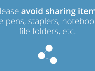 Visix-Reopening-Avoid-Sharing-Items Free Graphic | Reopening Message | Avoid sharing items you touch