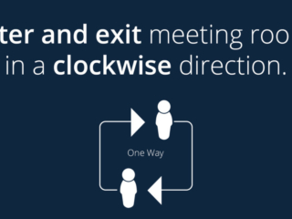 Visix-Reopening-Enter-Exit-Clockwise Free Graphic | Reopening Message | Enter and exit rooms clockwise