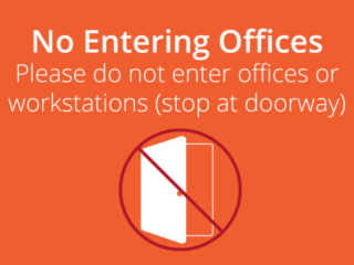 Visix-Reopening-No-Entering-Offices Free Graphic | Reopening Message | No entering offices