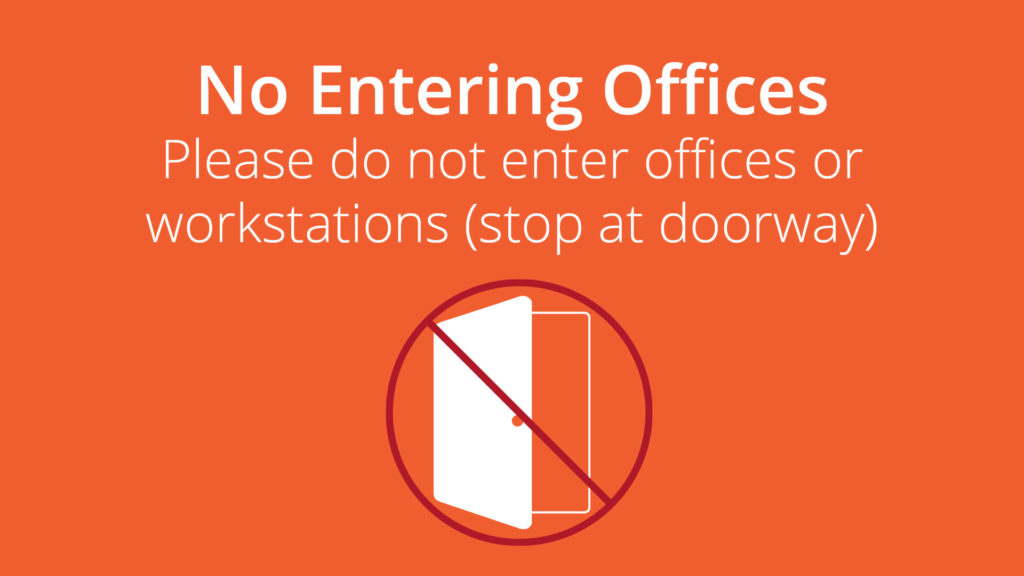 Free Graphic | Reopening Message | No entering offices