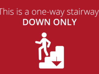 Visix-Reopening-One-Way-Stairs-Down Free Graphic | Reopening Message | One-way stairs going DOWN