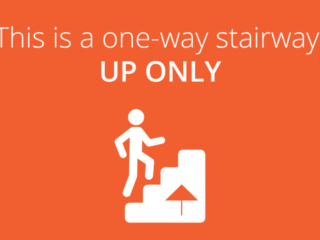 Visix-Reopening-One-Way-Stairs-Up Free Graphic | Reopening Message | One-way stairs going UP