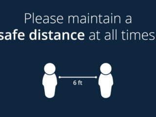 Visix-Reopening-Safe-Distance Free Graphic | Reopening Message | Maintain safe distance at all times