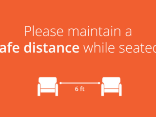 Visix-Reopening-Safe-Distance-Seated Free Graphic | Reopening Message | Maintain safe distance while seated