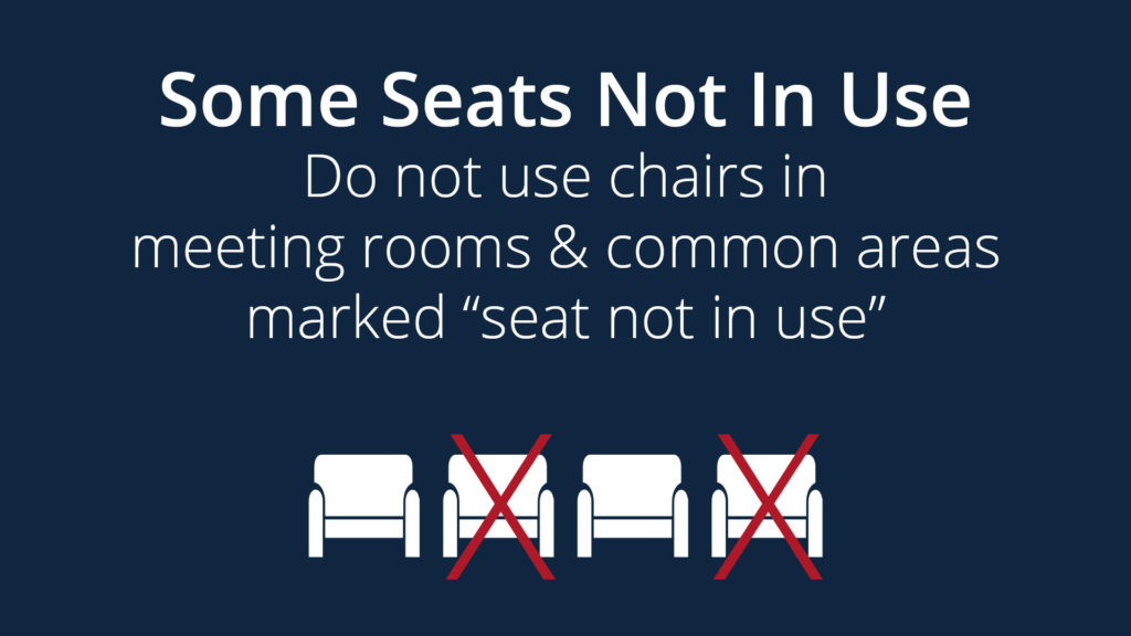 Free Graphic | Reopening Message | Seats not in use