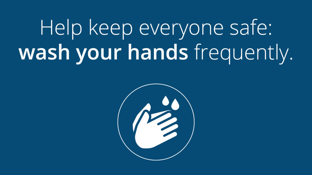 Free Graphic | Reopening Message | Wash your hands frequently