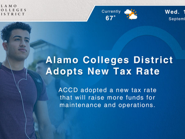 Alamo Colleges District digital signage layout created in AxisTV Signage Suite