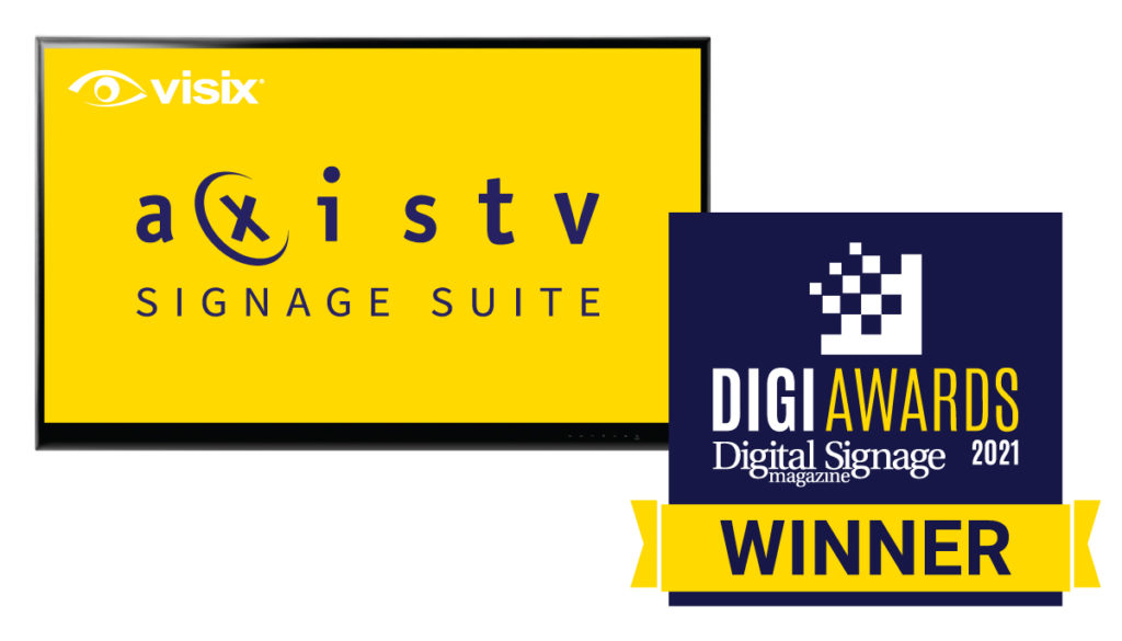 Visix has won the 2021 DIGI Award for Best Digital Signage Product Innovation