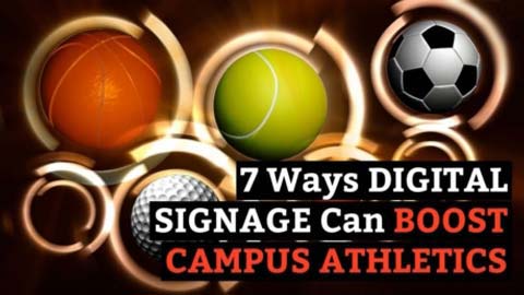 Digital signage is easy to update, so everyone on campus can be kept up to date with your teams’ progress and news. Show some team spirit on your signs!