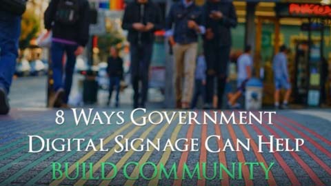 Government is about community. Digital signs can be used for a broad array of communications for your staff, visitors and local businesses, so everyone feels a part of the community.