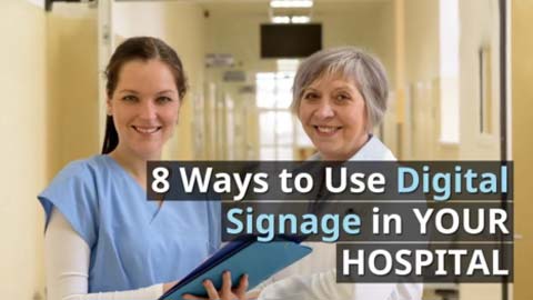 Hospitals can be stressful, but digital signs can help entertain, inform and guide your patients, visitors and staff.